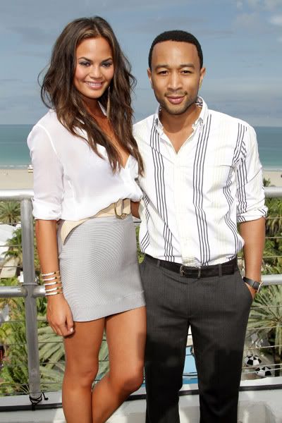 John Legend And Chrissy Teigen Get Touchy Feely At The Dineila Brazil Swimwear Unveiling The 